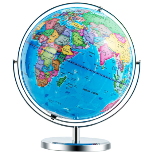 Slickblue 13 Illuminated World Globe 720 Degrees Rotating Map with LED Light