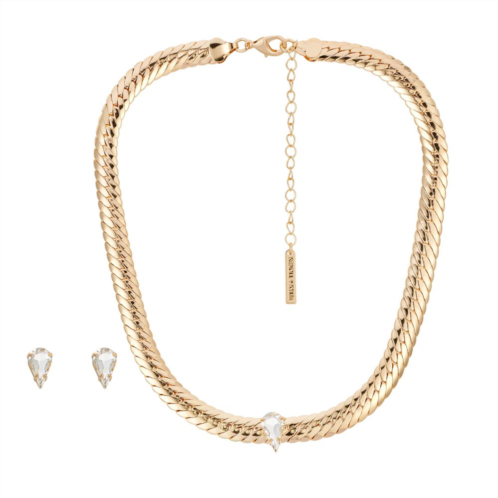 KENDALL & KYLIE Gold-Tone Chain Necklace & Stud Earring Set