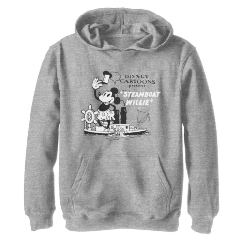 Licensed Character Disney 100th Anniversary Boys Mickey Mouse Steamboat Willie Cartoon River Hoodie