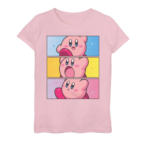 Licensed Character Girls Nintendo Kirby Stacked Boxes Graphic Tee