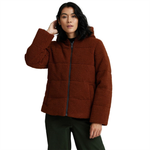 Womens NVLT Hooded Berber Puffer Jacket