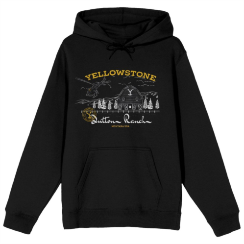 Licensed Character Mens Yellowstone Dutton Ranch Graphic Hoodie