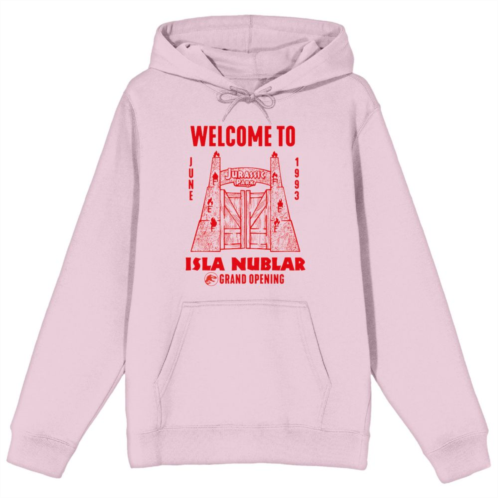 Licensed Character Mens Jurassic Park Welcome to Isle Nublar Graphic Hoodie