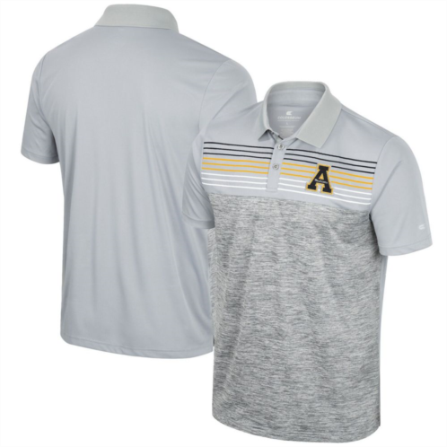 Mens Colosseum Gray Appalachian State Mountaineers Cybernetic Polo