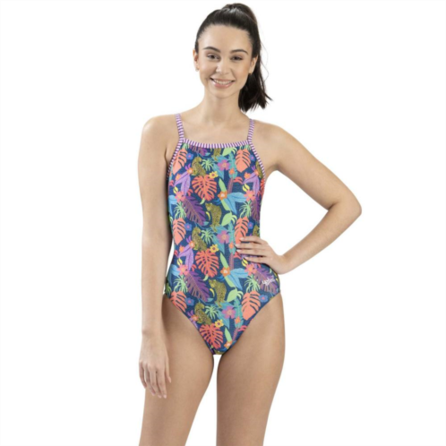 Womens Little Dolfin Uglies Jungle Jam Cutout Back One-Piece Swimsuit