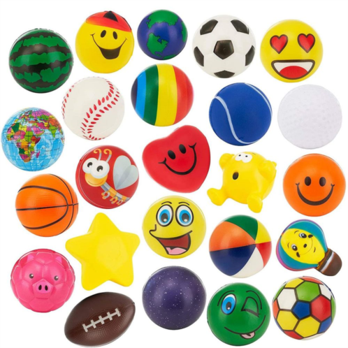 Neliblu Assorted Stress Balls for All Ages Ideal for Classroom Prizes Party Favors or Just to De-Stress