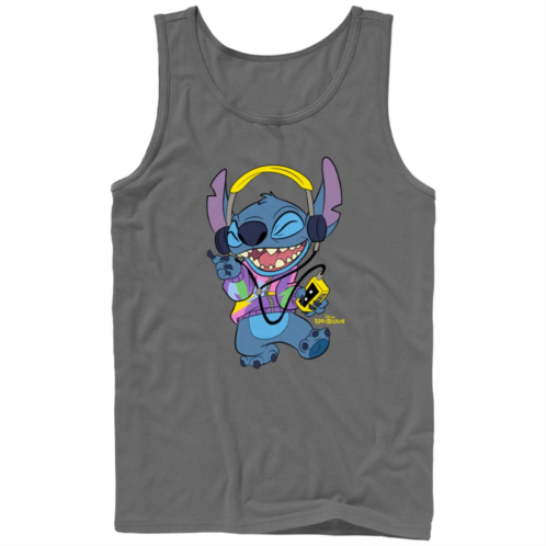 Disneys Lilo & Stitch Mens Cool Rockin Stitch Graphic Tank Top
