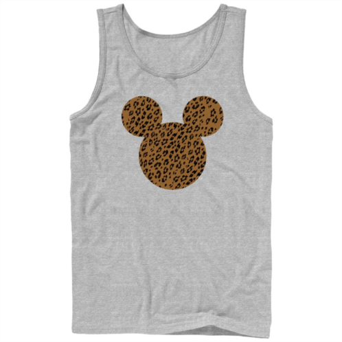 Disneys Mickey Mouse Mens Cheetah Print Head Graphic Tank Top