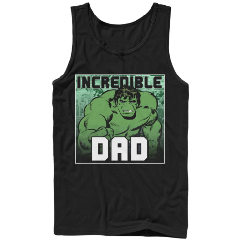 Mens Marvel Hulk Incredible Dad Graphic Tank Top