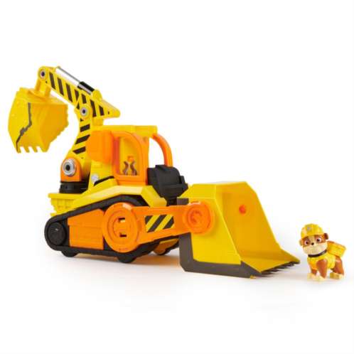 PAW Patrol Rubbles Bark Yard Deluxe Bulldozer Toy with Rubble Action Figure