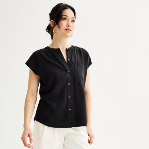 Womens Sonoma Goods For Life Button Front Dolman Utility Shirt
