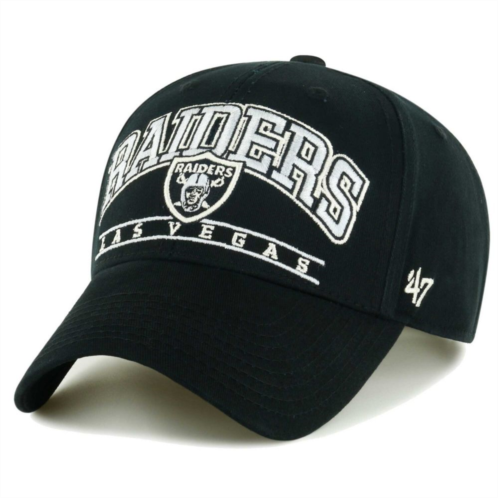 Unbranded Mens 47 Black Las Vegas Raiders Fletcher MVP Adjustable Hat