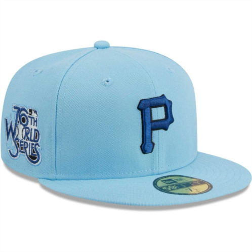 Mens New Era Light Blue Pittsburgh Pirates 59FIFTY Fitted Hat