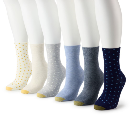 Womens GOLDTOE 6-Pack Ultra Soft Polka Dot Socks