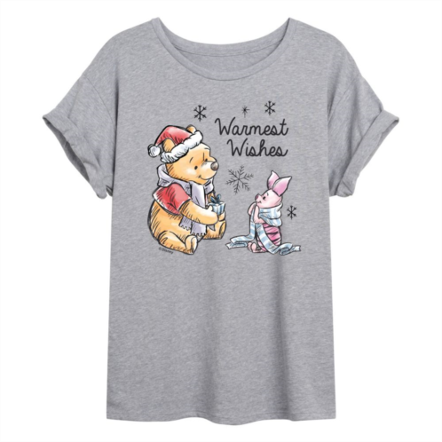 Licensed Character Disneys Winnie The Pooh Womens Warmest Wishes Tee