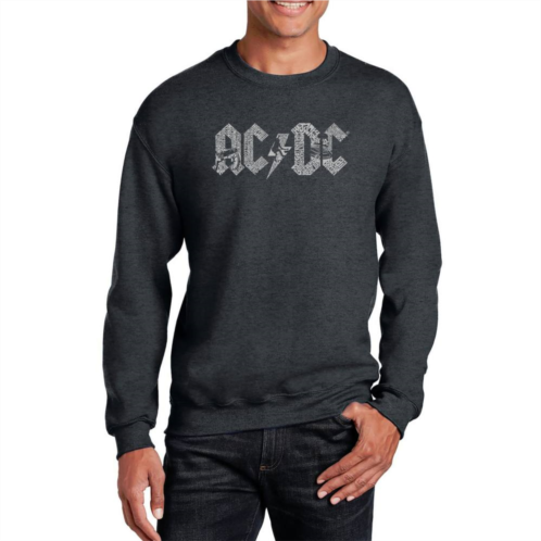 LA Pop Art ACDC - Mens Word Art Crewneck Sweatshirt