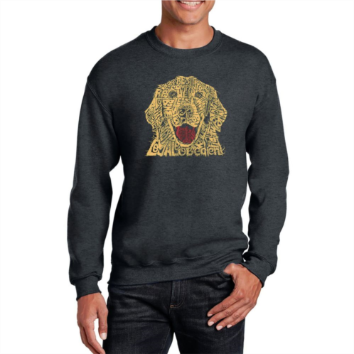 LA Pop Art Dog - Mens Word Art Crewneck Sweatshirt