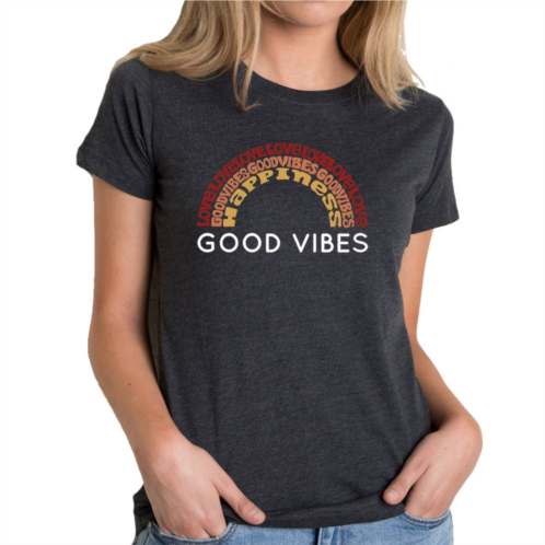 LA Pop Art Good Vibes - Womens Premium Blend Word Art T-shirt