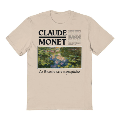 Licensed Character Mens Fine Art - Claude Monet - Waterlillies Graphic Tee