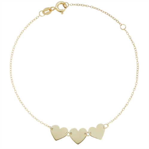 LUMINOR GOLD 14k Gold Heart Bracelet
