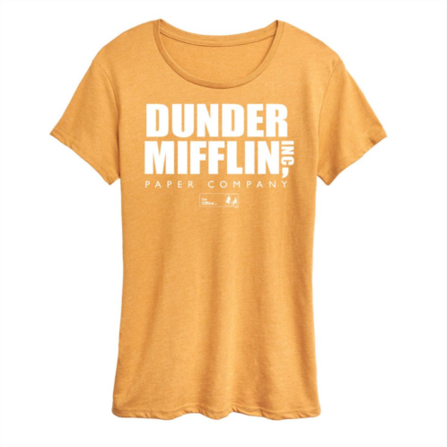 Licensed Character Womens The Office Dunder Mifflin Logo Graphic Tee