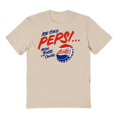 Licensed Character Mens Pepsi Ice Cold Pepsi Vintage Ad Graphic Tee