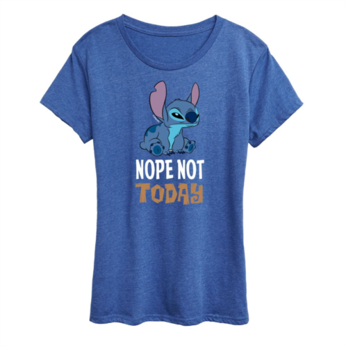 Licensed Character Womens Disney Lilo & Stitch Nope, Not Today Graphic Tee