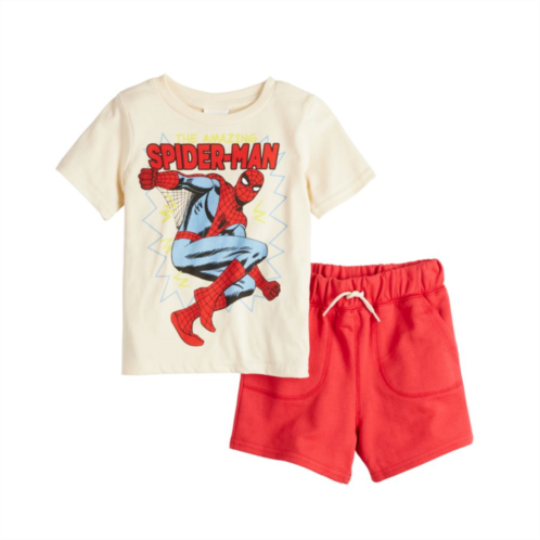 Licensed Character Baby and Toddler Boy 2-pc. Marvel Spider-Man Tee and Shorts Set
