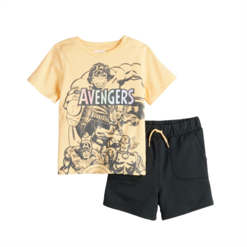 Licensed Character Baby and Toddler Boy 2-pc. Marvel Avengers Tee and Shorts Set