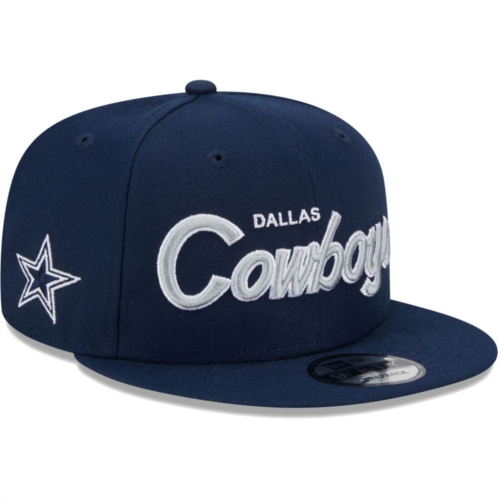 Mens New Era Navy Dallas Cowboys Main Script 9FIFTY Snapback Hat