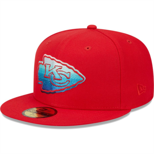 Mens New Era Red Kansas City Chiefs Gradient 59FIFTY Fitted Hat