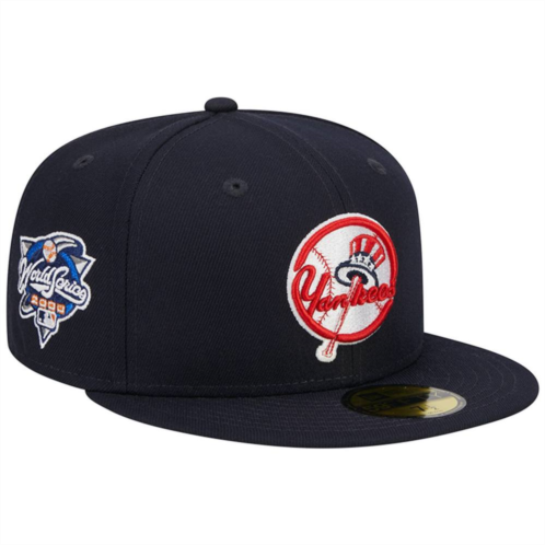 Mens New Era Navy New York Yankees Primary Logo 2000 World Series Team Color 59FIFTY Fitted Hat