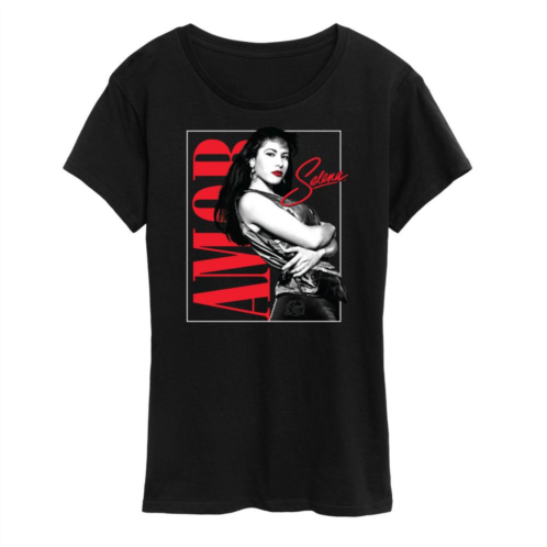 Licensed Character Womens Selena Quintanilla Amor Graphic Tee