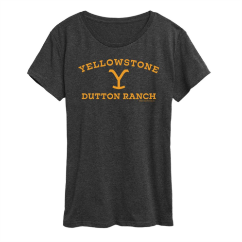 Licensed Character Womens Yellowstone Y Dutton Ranch Logo Graphic Tee