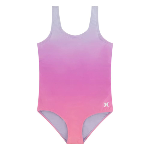 Girls 7-16 Hurley Twist Back One-Piece Ombre UPF 50+ Swimsuit