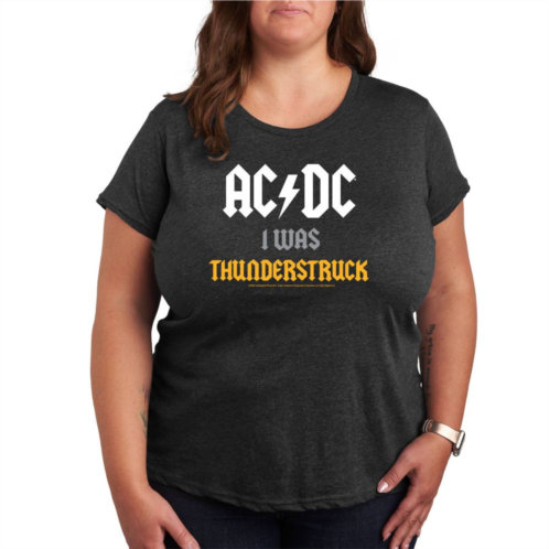 Licensed Character Missy Plus Size ACDC I Was Thunderstruck Graphic Tee
