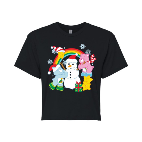 Licensed Character Juniors Care Bears Snowman Cropped Tee