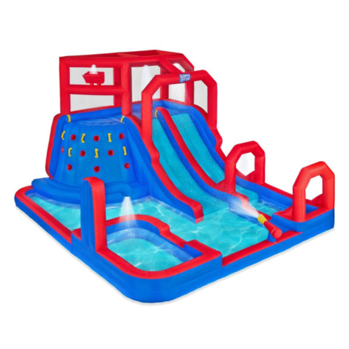 Sunny & Fun Inflatable Water Slide & Blow up Pool, Child Water Park for Child - Blue