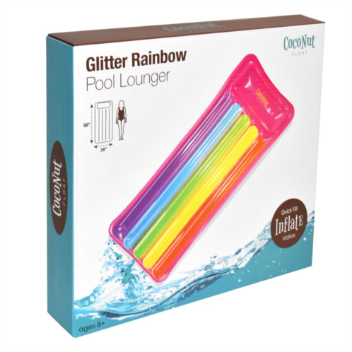 CocoNut Glitter Rainbow Pool Float Lounger
