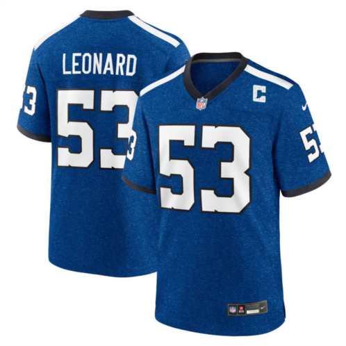 Mens Nike Shaquille Leonard Royal Indianapolis Colts Indiana Nights Alternate Game Jersey