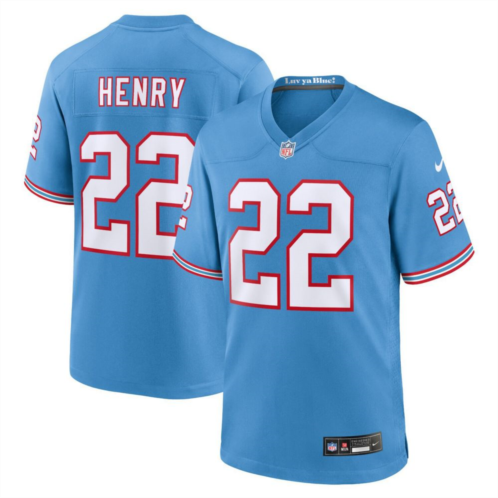 Mens Nike Derrick Henry Light Blue Tennessee Titans Oilers Throwback Alternate Game Player Jersey