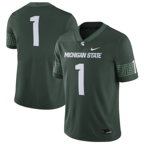 Mens Nike #1 Green Michigan State Spartans Football Game Jersey