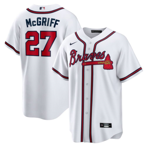 Mens Nike Fred McGriff White Atlanta Braves 2023 Hall of Fame Inline Replica Jersey