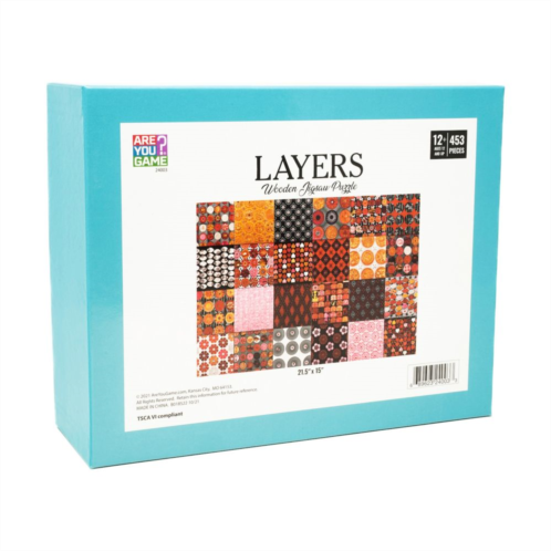 AREYOUGAMECOM 453-Piece Layers Wooden Jigsaw Puzzle