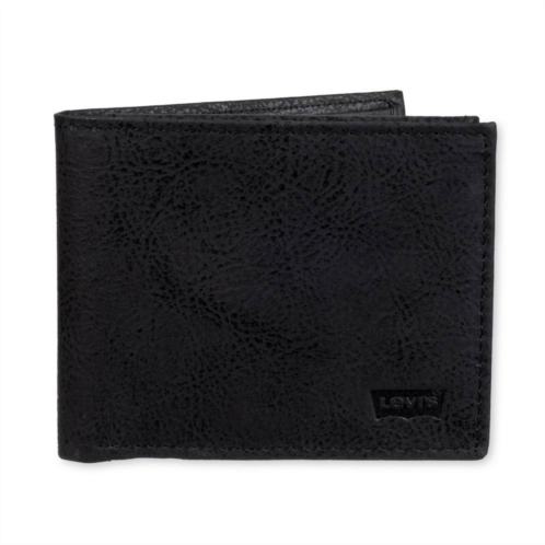 Mens Levis RFID-Blocking Batwing Logo Passcase Bifold Wallet