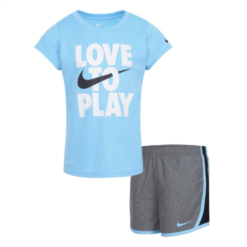 Girls 4-6x Nike Dri-FIT Love To Play Graphic Tee & Shorts Set