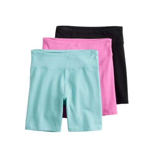 Girls 6-16 SO 3-Pack Essential Bike Shorts in Regular & Plus Size