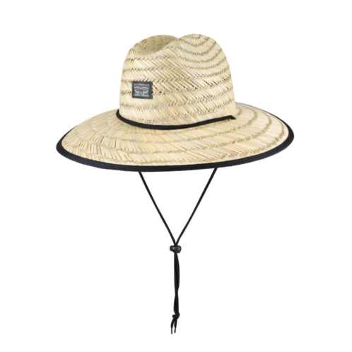Mens Levis Natural Straw Sun Protection Lifeguard Hat