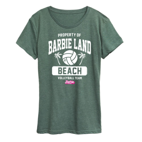 Juniors Barbie The Movie Property Of Barbie Land Beach Volleyball Team Graphic Tee