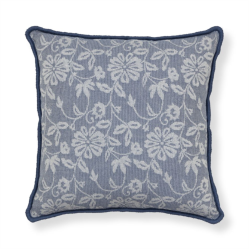 Sonoma Goods For Life 18x18 Navy Woven Floral Pillow